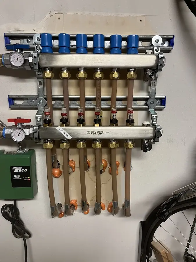 Plumber performing Gas Leak Detection at a residential property in Swatara